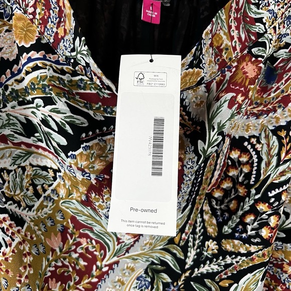 Vince Camuto Skirt Women Size Large Tapestry Paisley Pattern Pull On Midi Lined - Picture 6 of 9